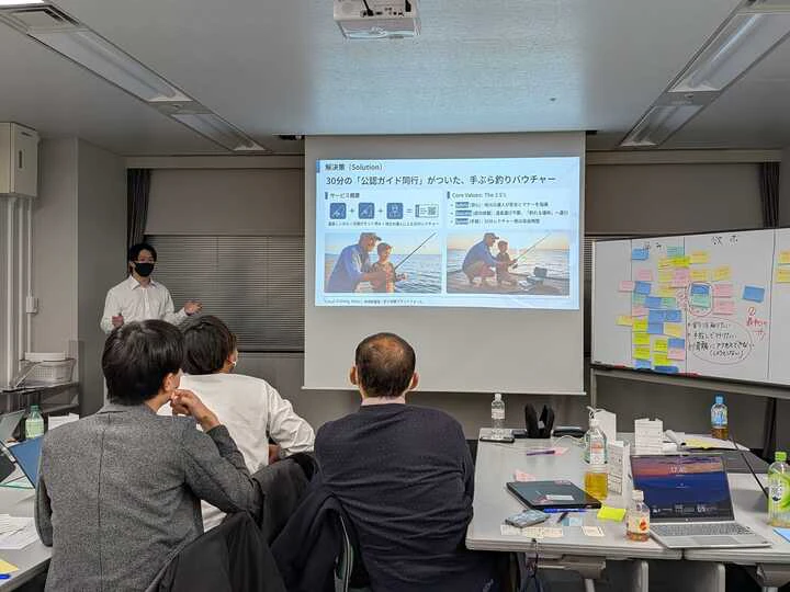 生成した新商品アイデア発表の模様