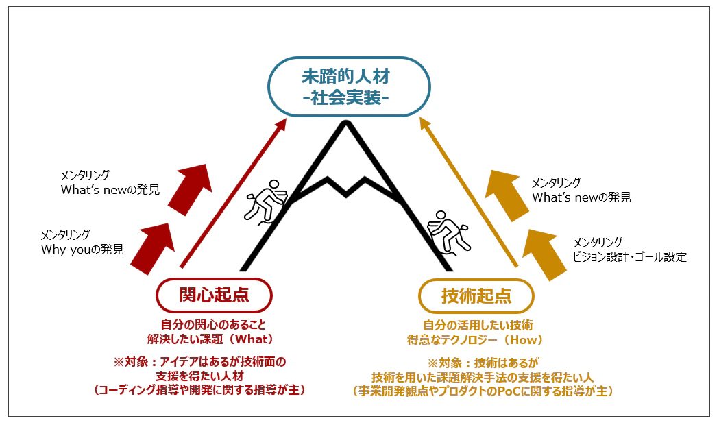プログラム期間中の若手人材育成のイメージ